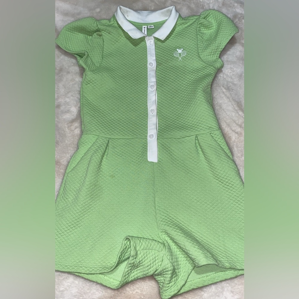 Janie & Jack 
Green Kids One Piece with White Trim